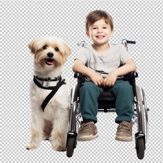 PSD child in wheelchair and dog lovely