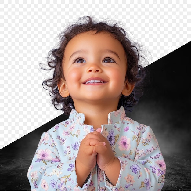 a child with a shirt that says quot happy quot on it