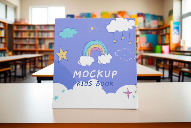 PSD children book mockup design