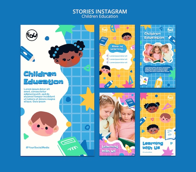 Children education template design