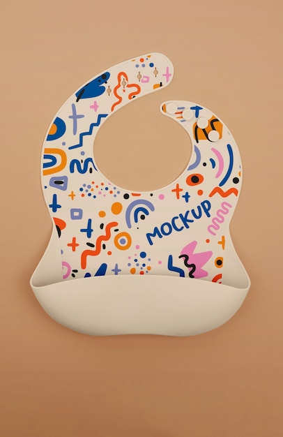 Children's bib mockup design