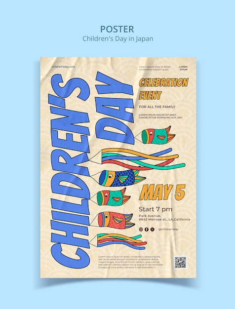 PSD children's day in japan template