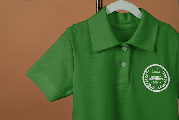 Children's school uniform attire mock-up design