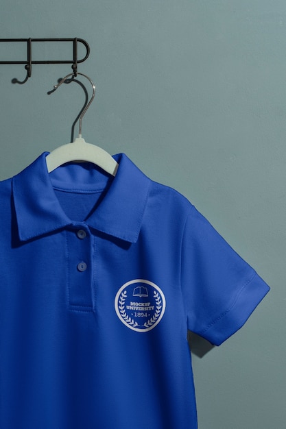 PSD children's school uniform attire mock-up design