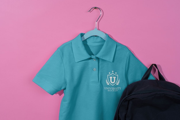 PSD children's school uniform attire mock-up design