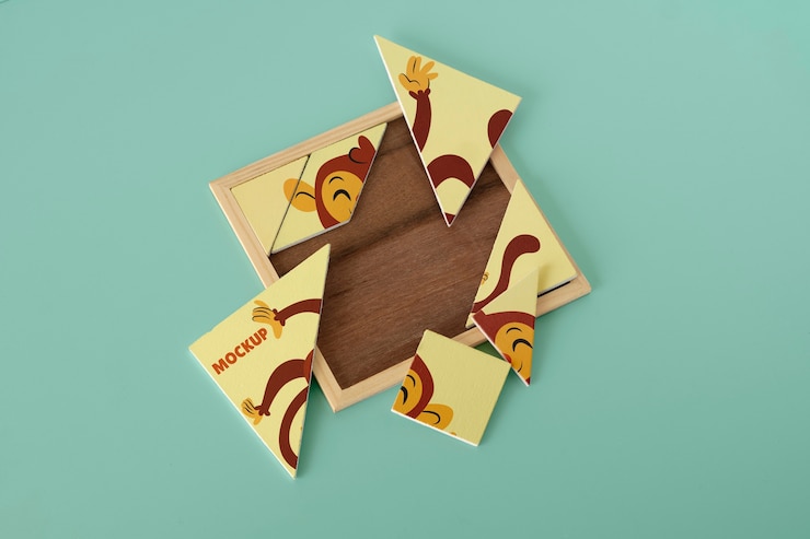 PSD children's toy mock-up design