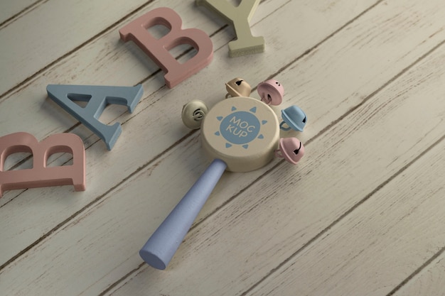 PSD children toys mockup design