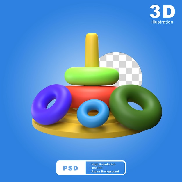 PSD children39s toys 3d alpha background high resolution