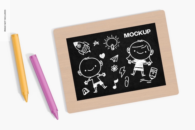 PSD childrens day mini chalkboard mockup