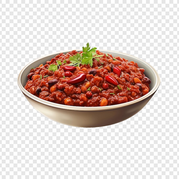 PSD chili con carne isolated on transparent background