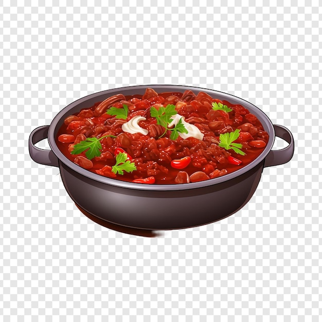 PSD chili con carne isolated on transparent background