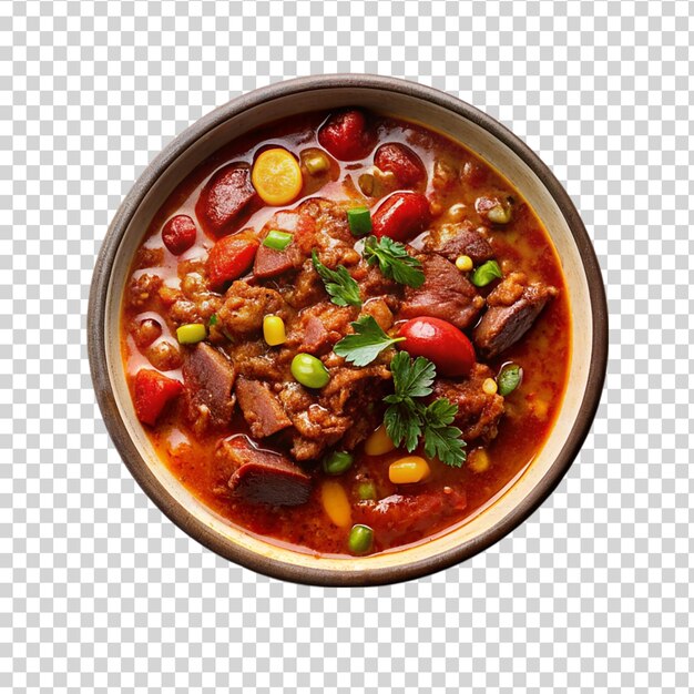 Chili con carne isolated on transparent background