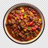 PSD chili con carne isolated on transparent background