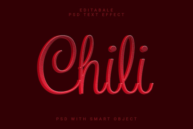 PSD chili editable text effect