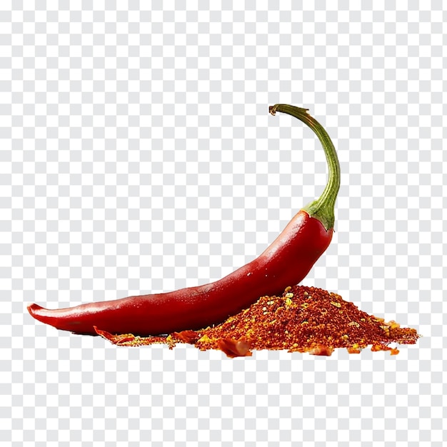 PSD chili powder isolated on transparent background