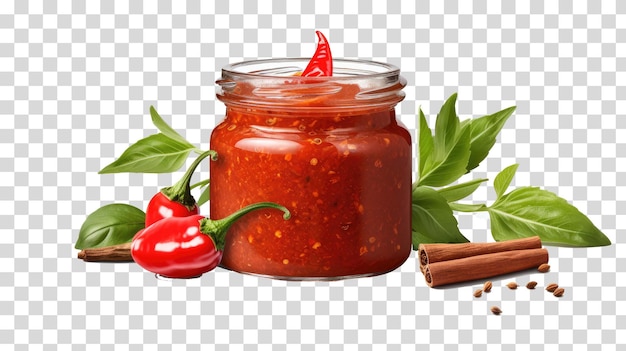 Chili sauce on transaprent background