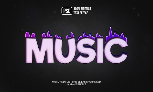 chill music text effect