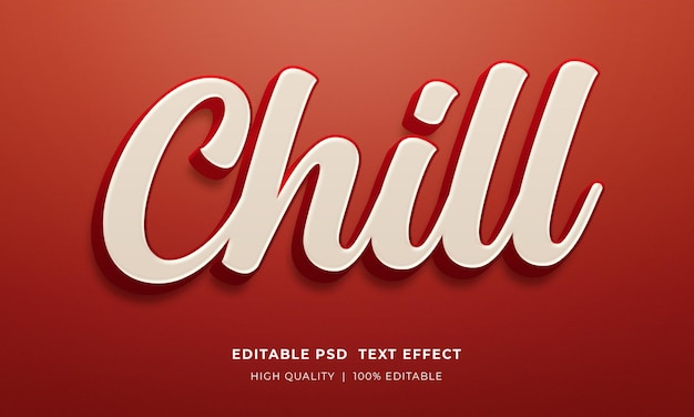 Chill text effect mockup