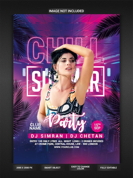 Chill zomerfeest flyer