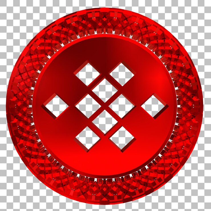 PSD china mandala red symbolic ornament