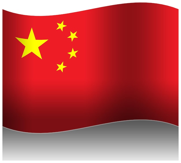 PSD china vlag waaien 3d