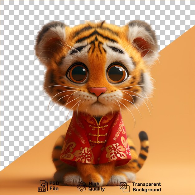 PSD Китайский символ тигр изолирован на прозрачном фоне включить png файл
