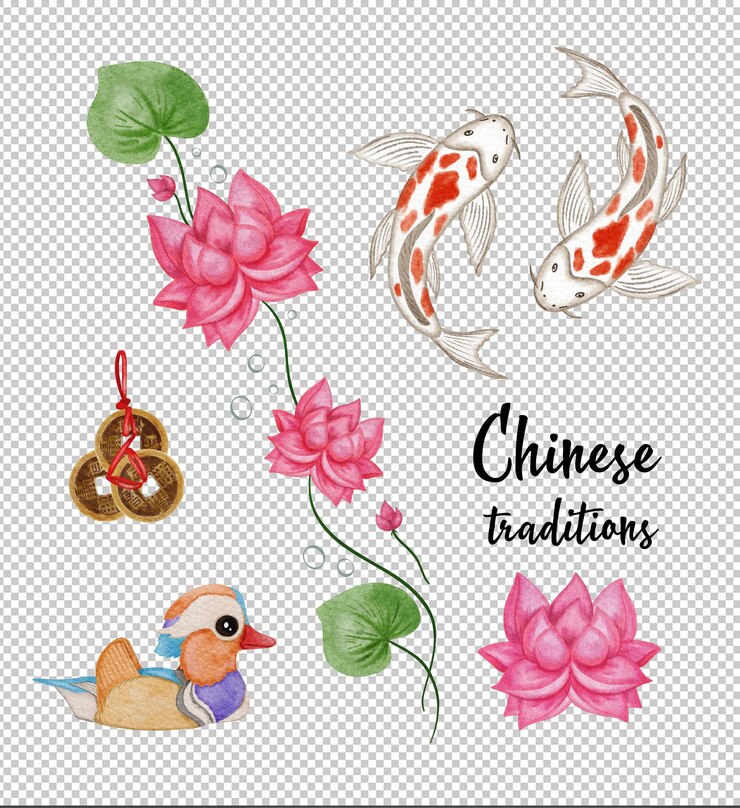 PSD 中國文化片段透明背景