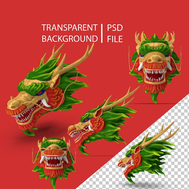 Chinese draak hoofd png