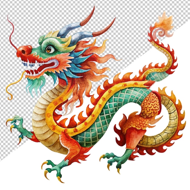 PSD chinese dragon on transparent background