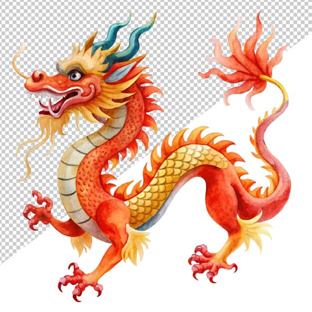 PSD chinese dragon on transparent background