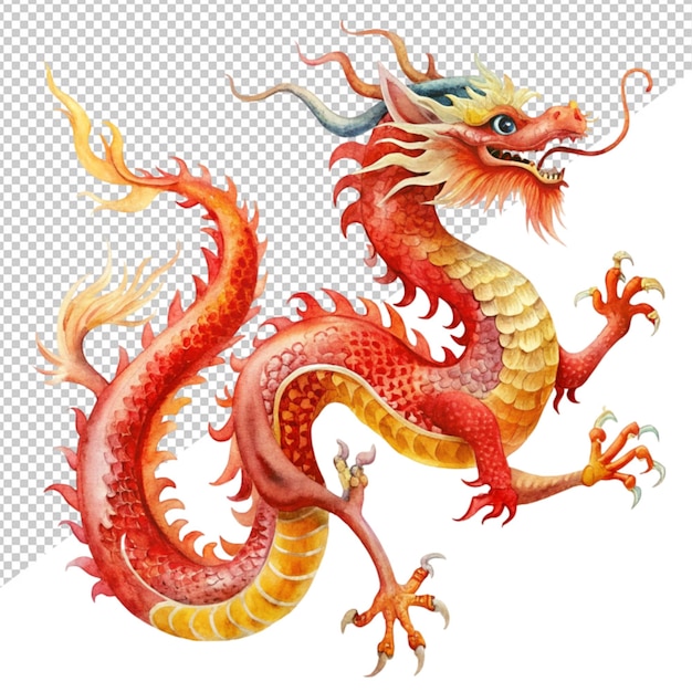 PSD chinese dragon on transparent background