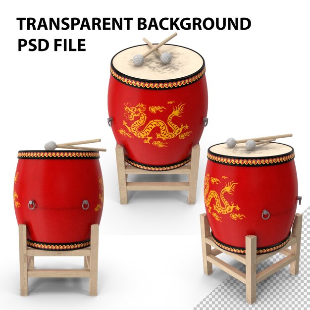 PSD chinese drum png