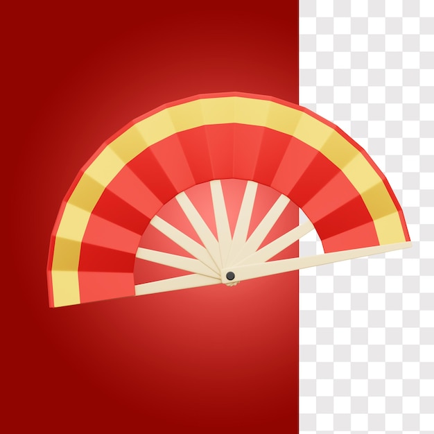 PSD chinese fan 3d icon