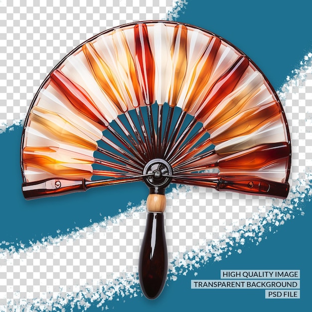 PSD chinese fan 3d png clipart transparent isolated background