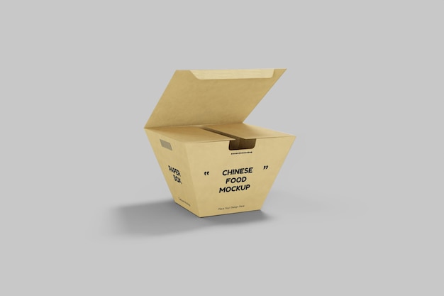 Chinese Food Box Packaging Mockup