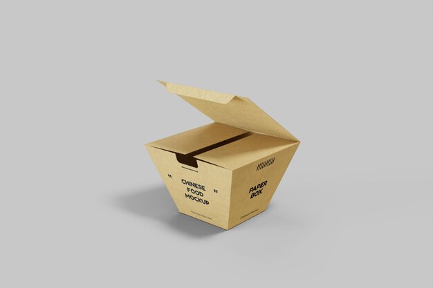 Chinese food box packaging mockup