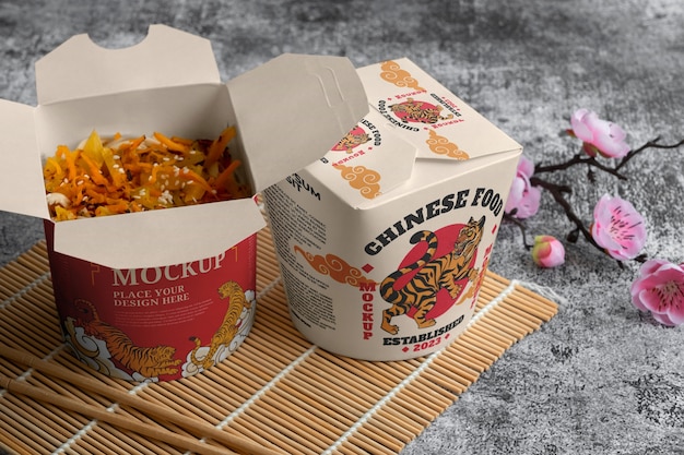 PSD chinese food mockup design