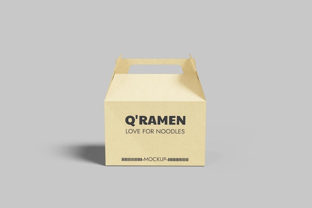 Chinese Food Package Paper Box Mockup