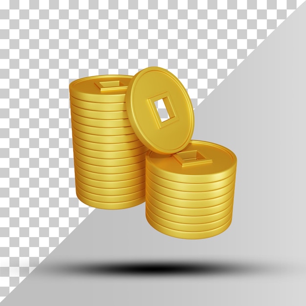 Chinese gold coin stack