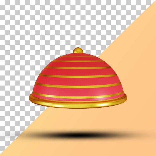 Chinese hat style 3d illustration