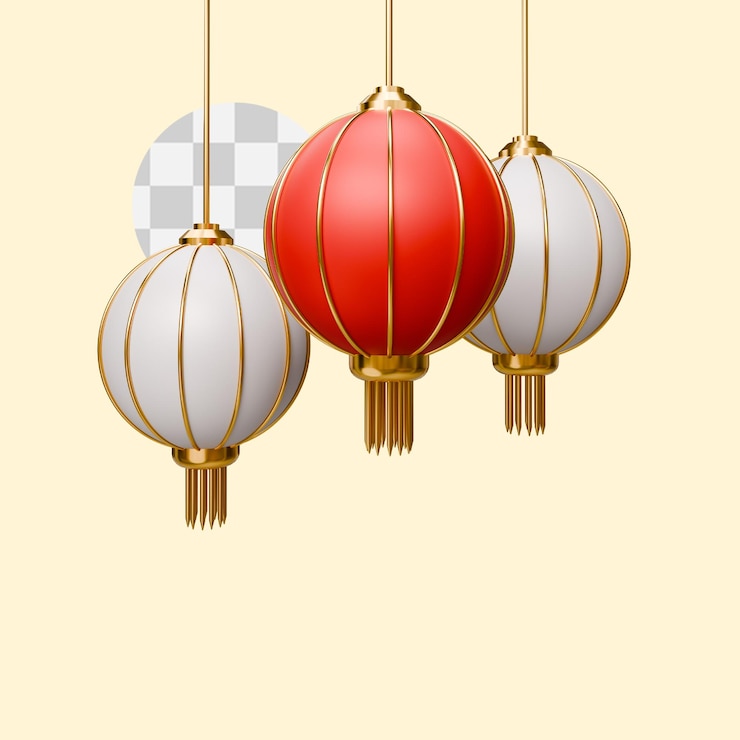 PSD chinese lantaarn 3d illustratie