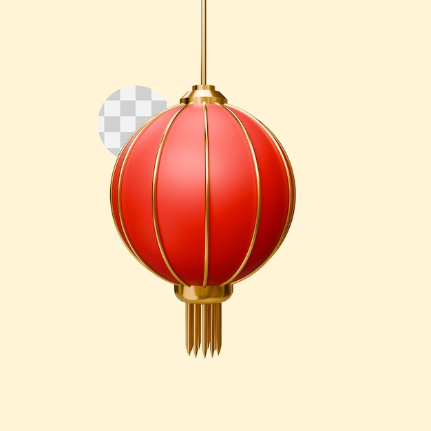 PSD illustrazione cinese della lanterna 3d