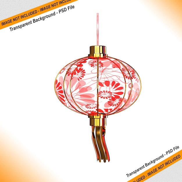 Chinese lantern design 3d rendering for decoration needs