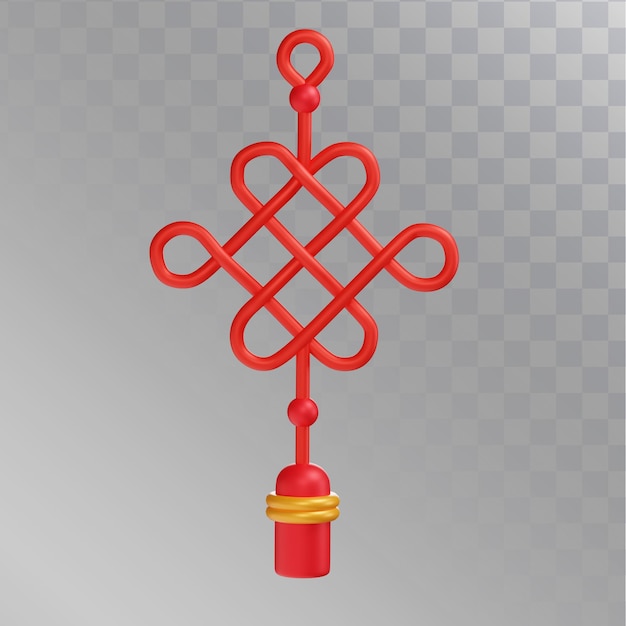 PSD chinese lucky knot 3d illustration