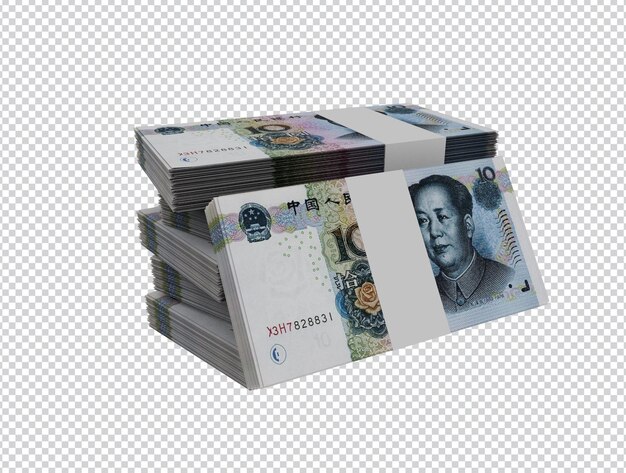 PSD chinese money bundles 10 yuan