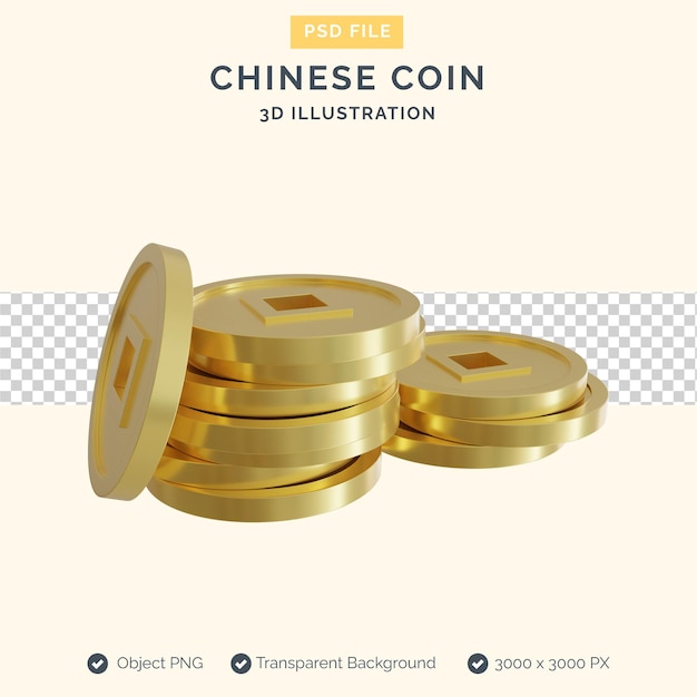 Chinese munt 3d illustratie