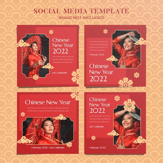 PSD中国新年2022 instagram网络横幅