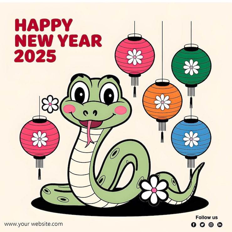 PSD chinese new year 2025 year of the snake