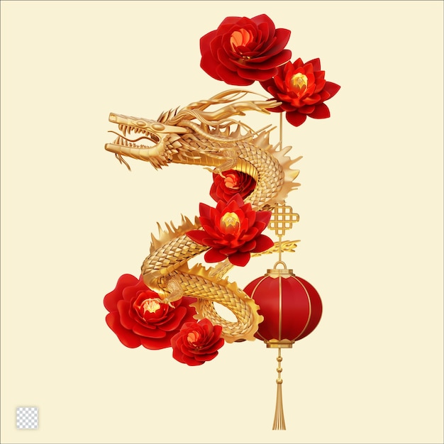 Elemento 3d del capodanno cinese