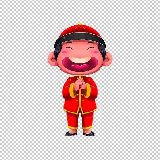 PSD chinese new year boy